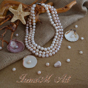 Freshwater pearls Multi Row Necklaces 